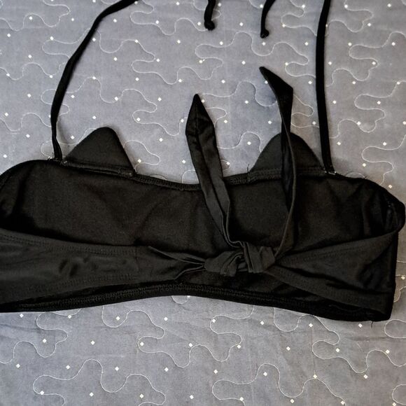 Hot Topic Sailor Moon black bikini cat ears swim top size small - Picture 2 of 4